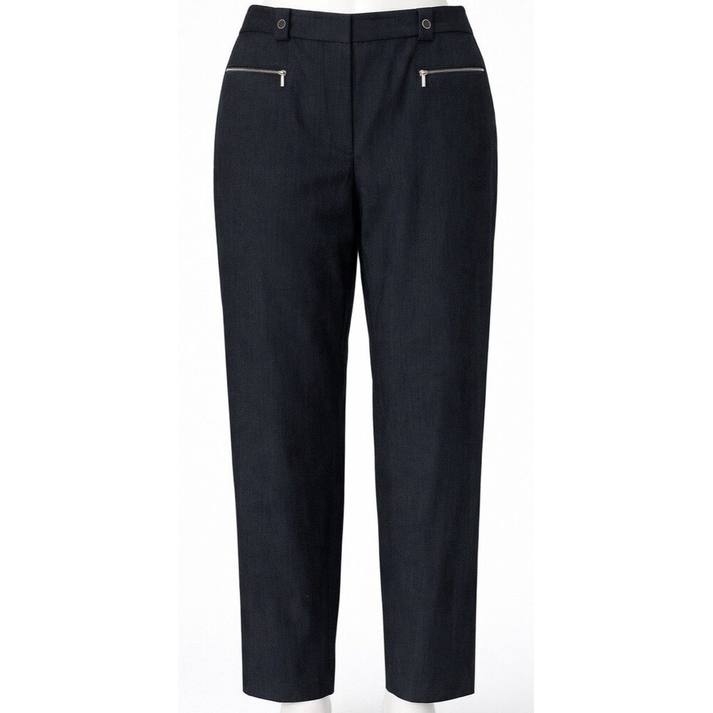Calvin Klein Women’s Dress Pants Size 16 Navy Blue Straight Leg Stretch